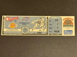 1996-97 L.A. LAKERS VS CLIPPERS RARE TICKET STUB - KOBE BRYANT ROOKIE YEAR 6 PTS - Picture 1 of 2
