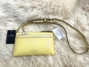 Kate Spade Sadie Saffiano Leather Top Zip Yellow Crossbody Bag Retail $249 - NWT - Picture 1 of 5