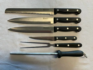 Lot Of 6 PIeces Cuisine de France Kitchen Knives/ Fork/ Sharpener - Picture 1 of 4