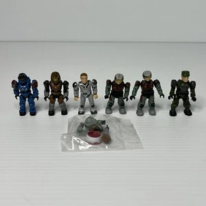Halo Mini Figures Mega Bloks BUNDLE LOT UNSC Blue Spartan Marines Technician Etc - Picture 1 of 14