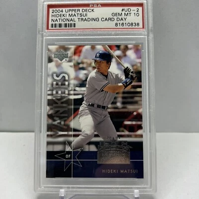 2004 Upper Deck National Trading Card Day Hideki Matsui #UD-2 PSA 10 - Image 1 of 4