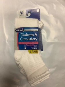 Dr. Scholls weiße Damen Diabetes Kreislauf Söckchen Größe -4-10 4 Paar weiß - Bild 1 von 2
