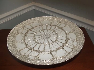 Silverina 13", Silver white Decorative cake stand, Retro Design Hand Made TURKEY - Image 1 of 4
