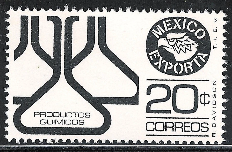 pe002 México Exporta MNH papel 1; Sc#1110 Mc#1485 Et#ex002, negro Foto 1 de 1
