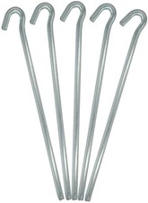 10 x Galvanised Metal Tent Pegs For Camping Gazebo Ground Sheet New