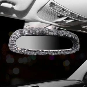 1Pc Bling Faux Crystal Rhinestone Car Rear View Mirror Cover Vehicle Accessories - Picture 1 of 12