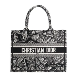 Dior Plan de Paris Tote Bag M1296ZOMP canvas Embroidery Book Tote Medium used - Picture 1 of 8