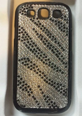 ЧЕХОЛ MATE ГЛАМУРНЫЙ ЧЕХОЛ ДЛЯ SAMSUNG GALAXY S3 ИЗЫСКАННАЯ КОЛЛЕКЦИЯ ЧЕРНЫЙ БЕЛЫЙ СЕРЫЙ  - Изображение 1 из 4