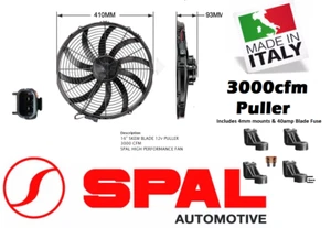 For Spal 16" Thermo Fan Skew Blade 12v Puller 3000 CFM Low Profile New Extreme - Picture 1 of 1