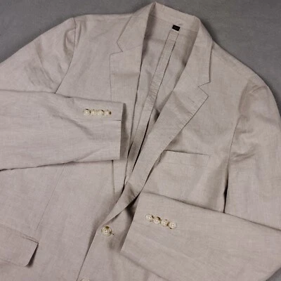 J Crew Ludlow Somelos Linen Blend Unlined Blazer Mens 44L Oatmeal Tan Beige NWOT - Image 1 of 4