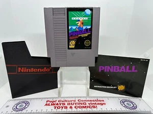 1985 Nintendo NES Pinball Black Box Game With Manual Inv-0756 - Picture 1 of 6