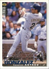 1995 Collector's Choice Silver Signature Astros Baseball Card #110 Luis Gonzalez