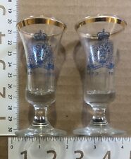 Vintage Royal Canadian Mounted Police RCMP Anniversary 1873-1973 Shot Glass Pair