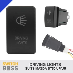 DRIVING LIGHTS BLUE LED Push Switch Suit MAZDA BT50 UP UR Dash 2012-2020 - Picture 1 of 11