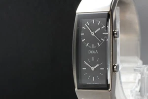 N MINT Seiko Alba Deua Y15W-5A40 Dual Time Rectangle Quartz Womens Watch JAPAN - Picture 1 of 10