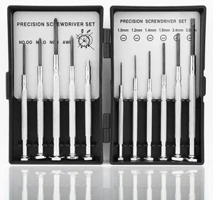 11PCS Small Precision Screwdriver Set Mini Screw Driver Set Kit 6 Different Size - Picture 1 of 8