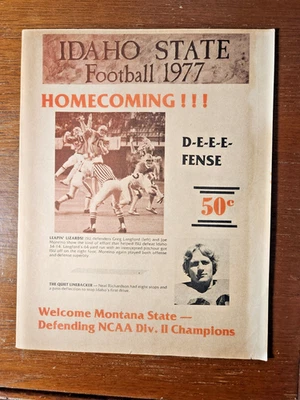 1977 IDAHO STATE vs MONTANA STATE Football Program October 15 - Image 1 of 4