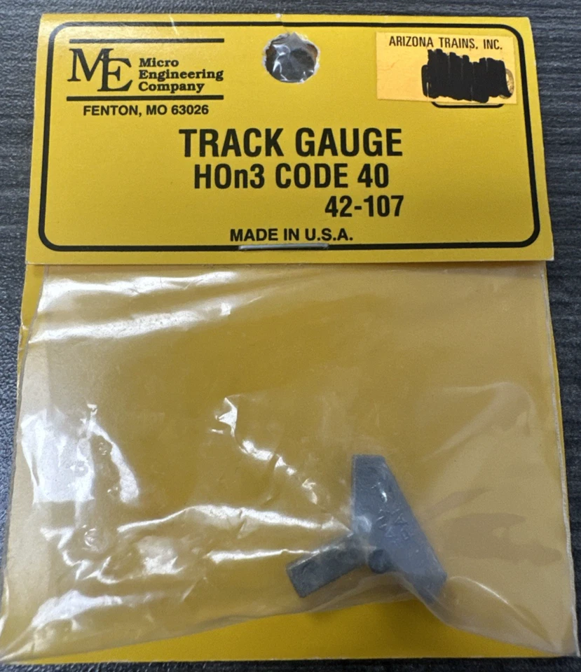 Micro-Engineering HOn3 #42-107 Code 40 Track Gauge (3 Point) - NIP - Image 1 of 3