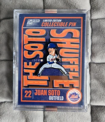 New York Mets SGA 4/05/2025 Juan Soto Pin Limited Edition New has crack in case - Image 1 of 3