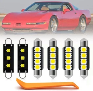 Kit de 12 bombillas LED interiores para Chevy Corvette C4 1984 1985 1986 blancas - Imagen 1 de 9