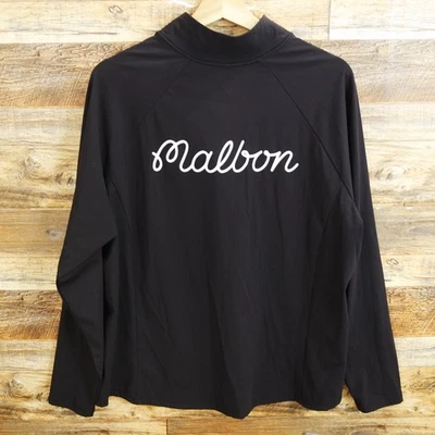 Malbon 1/4 Zip Pullover Sweatshirt Size L Golf Mens Black - Image 1 of 4