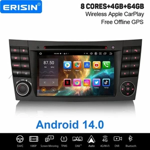 4GB+64GB Carplay Android 14 DAB+ Radio Coche Navegador Mercedes Clase E/CLS W211 W219 - Imagen 1 de 19