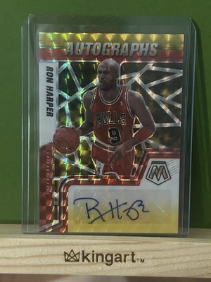 2021-22 Panini Mosaic - Ron Harper #AM-RON Choice Fusion Red & Yellow Prizm  - Image 1 of 2