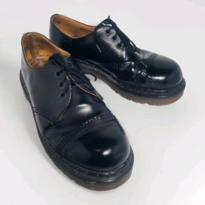 Vintage Dr. Martens Cap Toe Shoes Made Un England Chunky Sole UK 7 US 8 Men's - Picture 1 of 10