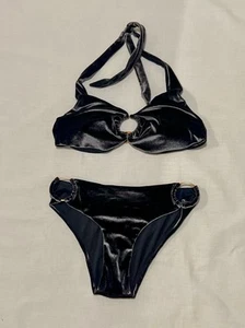 Love & Sports 2 Piece Swim Suit Velvet Bikini Size L 12-14 (top) Size M (bottom) - Picture 1 of 8