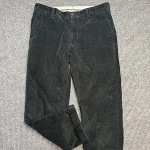 LL Bean Corduroy Pants Mens 36x29 Black Classic Fit Wide Wale Trousers Straight - Picture 1 of 9