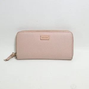 Cartera sin asas Anne Klein rosa rubor guijarros cremallera alrededor tarjetas acordina efectivo - Imagen 1 de 16