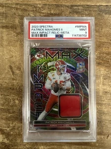 2023 Spectra Patrick Mahomes Max Impact Relic - Meta * PSA 9 * Numbered 5/25 - Picture 1 of 5