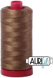 Aurifil 12wt Mako 100% Cotton Thread (356yds) Dark Sandstone - Picture 1 of 1