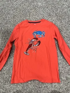 Tea Collection Boys Size 10 lobster Long sleeve shirt - Picture 1 of 3