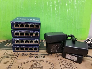 NetGear ProSafe GS105 5-Port Gigabit Ethernet W/AC-ADAPTERS #J2071 - Picture 1 of 6