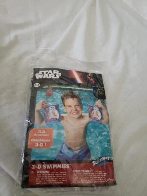 Star Wars 3-D Swimmies руки надувные поплавки - SwimWays бассейн - Kids новый запечатанный - Изображение 1 из 4