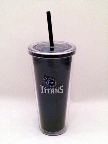 Tennessee Titans 22 oz Blue Travel Tumbler Cover