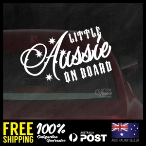 Little Aussie on Board 193x109mm Window Funny Decals Vinyl Stickers Baby Girl - Picture 1 of 2