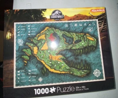 Rompecabezas AQUARIUS Jurassic World Map 1000 piezas - Oficialmente piojos... Foto 1 de 2