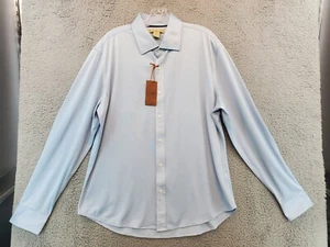 Elliot Mulryan Mens Luxury Long Sleeve Button Up Shirt Size Large Light Blue NWT - Picture 1 of 20