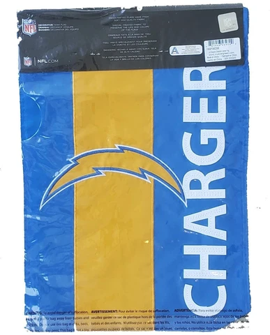 Los Angeles Chargers Garden Flag Banner 2-Sided Embroidered Applique 12.5x18 Cover