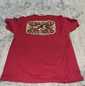 New Mens voodoo Absinthe New Orleans T Shirt Size Large Crimson Red - Foto 1 di 6