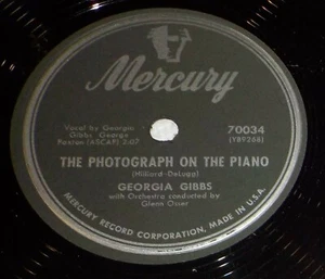 Georgia Gibbs 78 The Photograph On The Piano / A Moth And A Flame - E SH1E - Picture 1 of 2