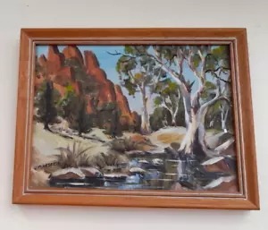 Oil Painting by Australian Artist V.M. Francis Landscape 9''x 7'' Original Art - Picture 1 of 12