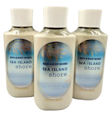 Bath & Body Works LOT 3 Sea Island Shore Daily Nourishing Body Lotion Cream 8 oz - Image 1 of 2