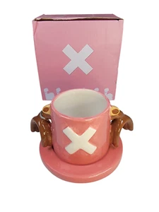 One Piece Anime Mug Luffy Sabo Ace Straw Hat Chopper Coffee Cup and Saucer - Picture 1 of 5
