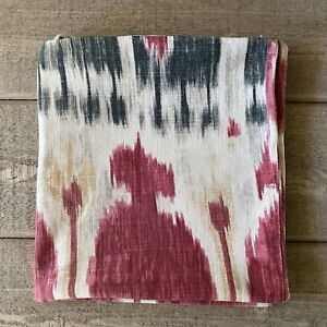 Pottery Barn Ikat Pillow Cover Pink Charcoal Yellow