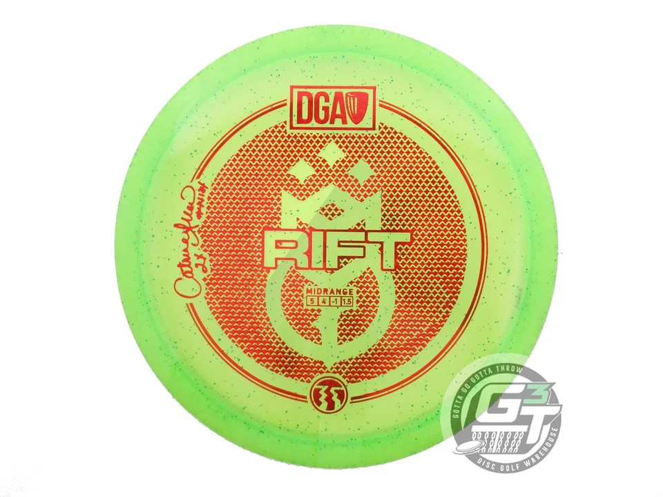 NEW DGA [ALLEN] SP Line Rift 177+g Lime Red Shatter Foil Midrange Golf Disc - Image 1 of 1