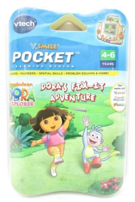 VTech V.Smile Pocket Learning System Dora's Fix-It Adventure Game 4-6 Years NIP - Image 1 of 2