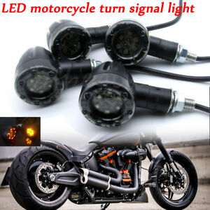 4pc LED Motorcycle Brake Blinker Turn Signal Tail Lights For Harley HONDA Bobber